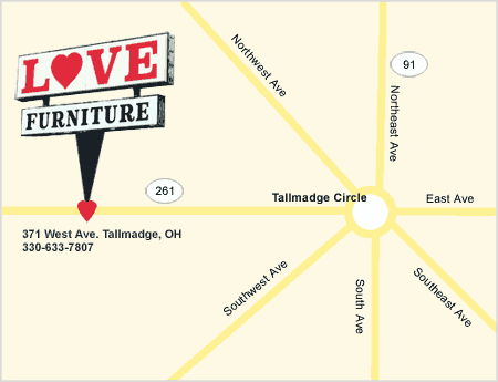Map to LOVE Furniture